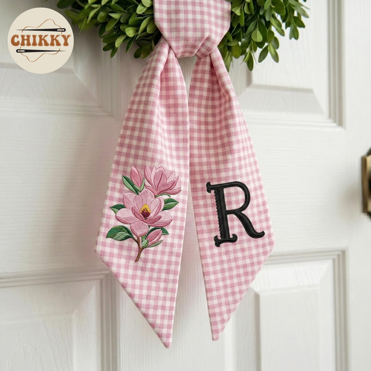 Christmas Personalized Wreath Sash — image 2
