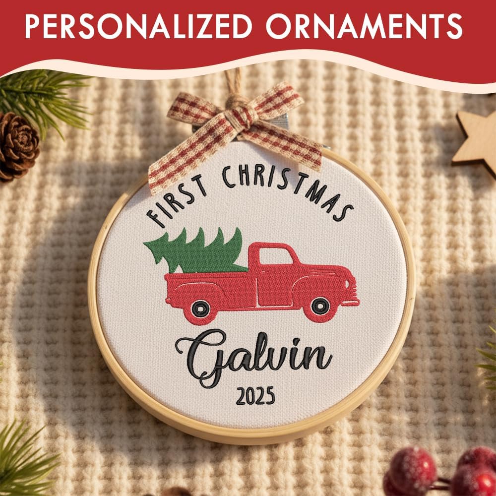 Personalized Baby's First Christmas Ornament — 4 — image 8