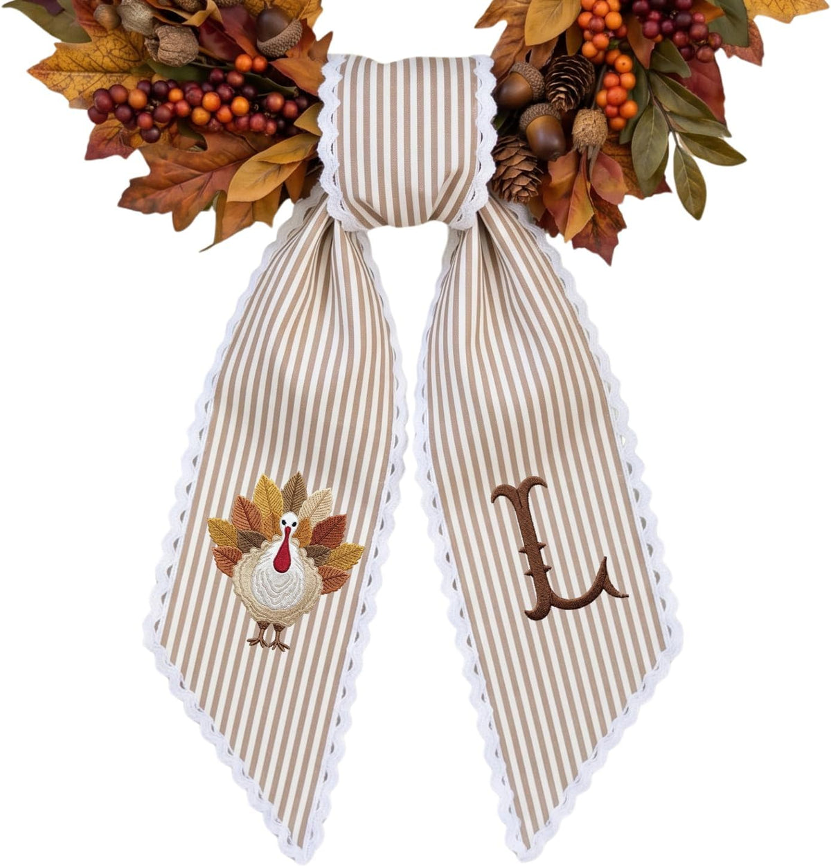 Autumn Personalized Wreath Sash
