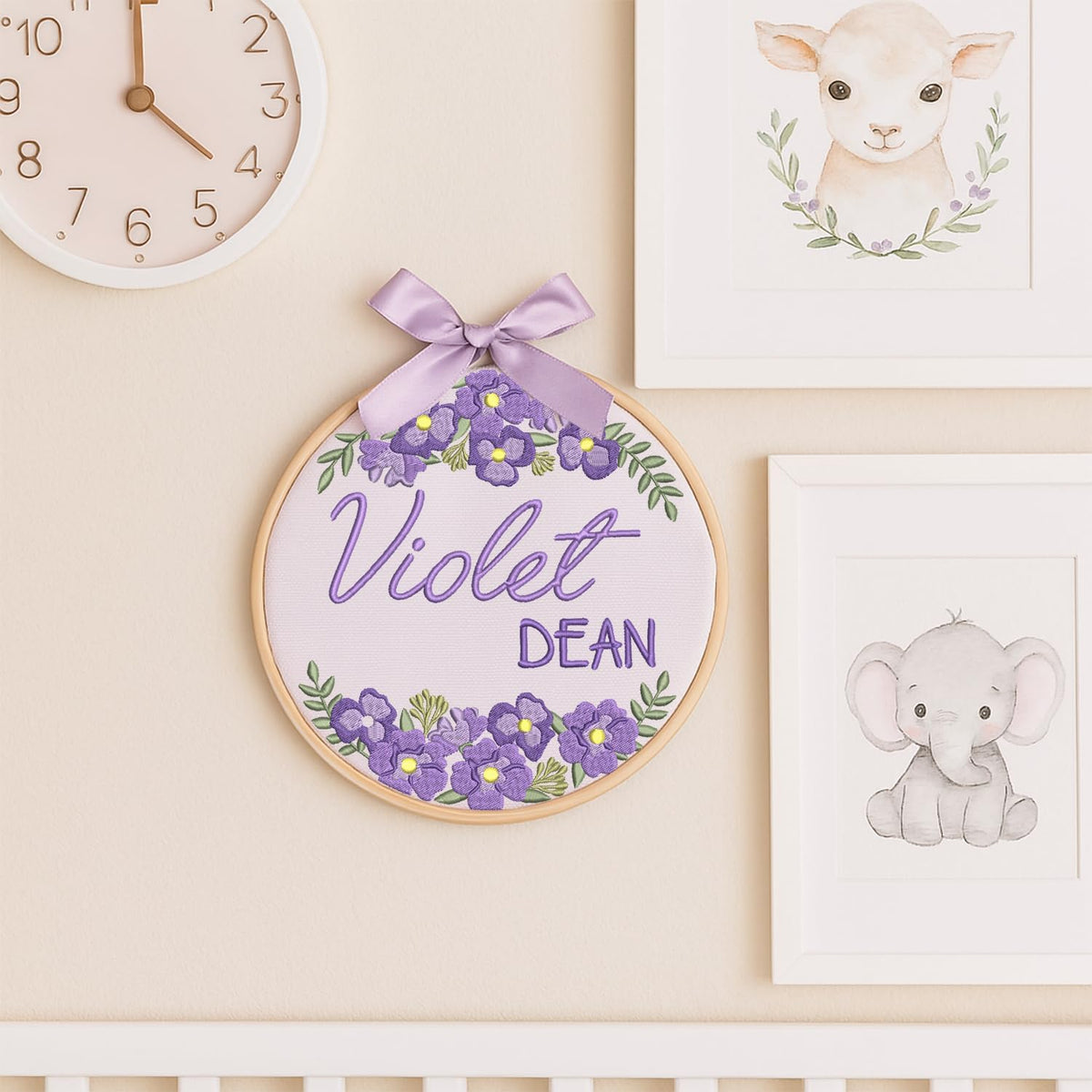 Personalized Embroidered Baby Name Hoop — 2 — image 7