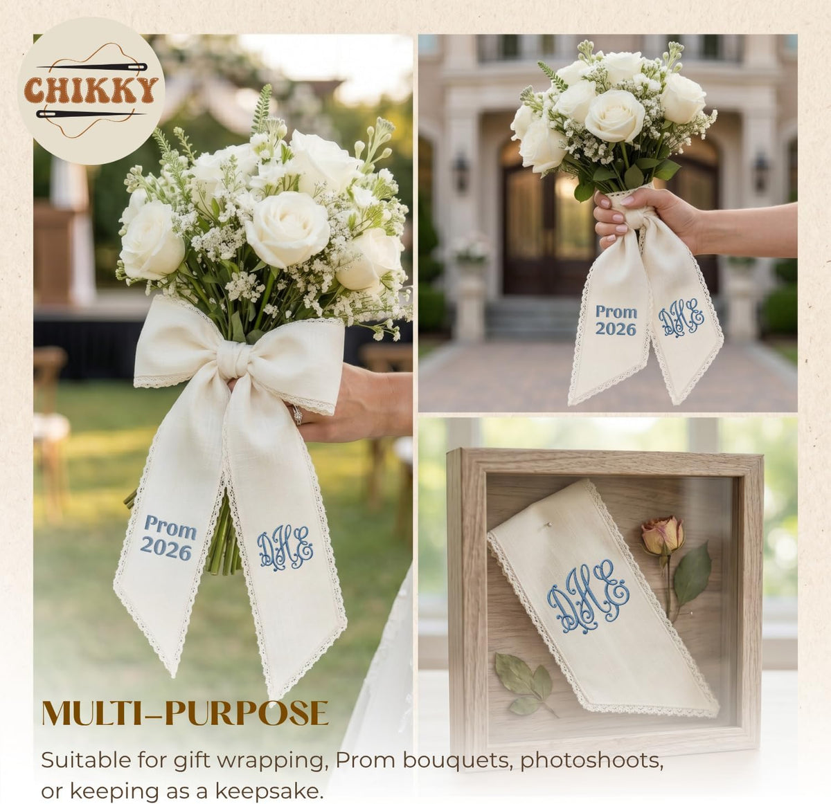 Personalized Embroidered Bouquet Sash — 5 - Prom 2026 — image 6