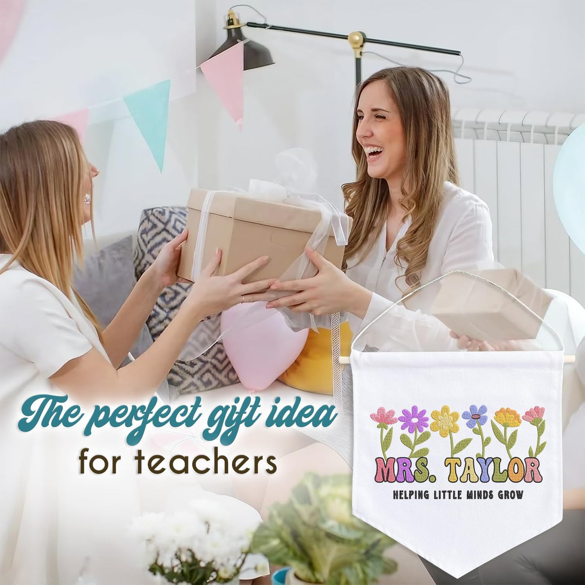 Personalized Embroidered Teacher Banner — 8 — image 7