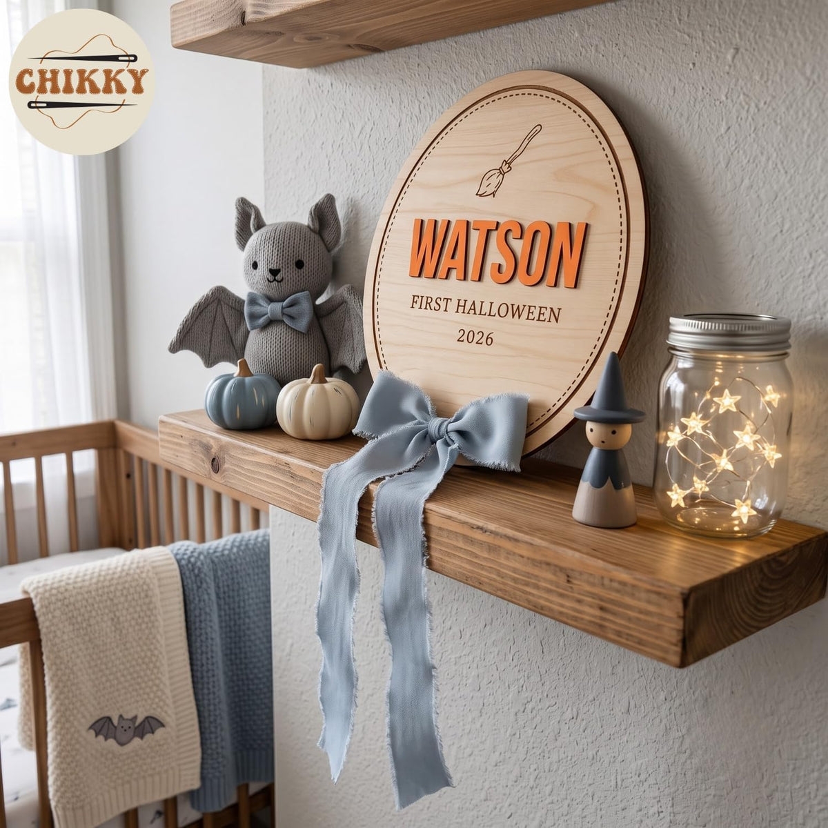 Personalized Wooden Birth Announcement Sign — image 6