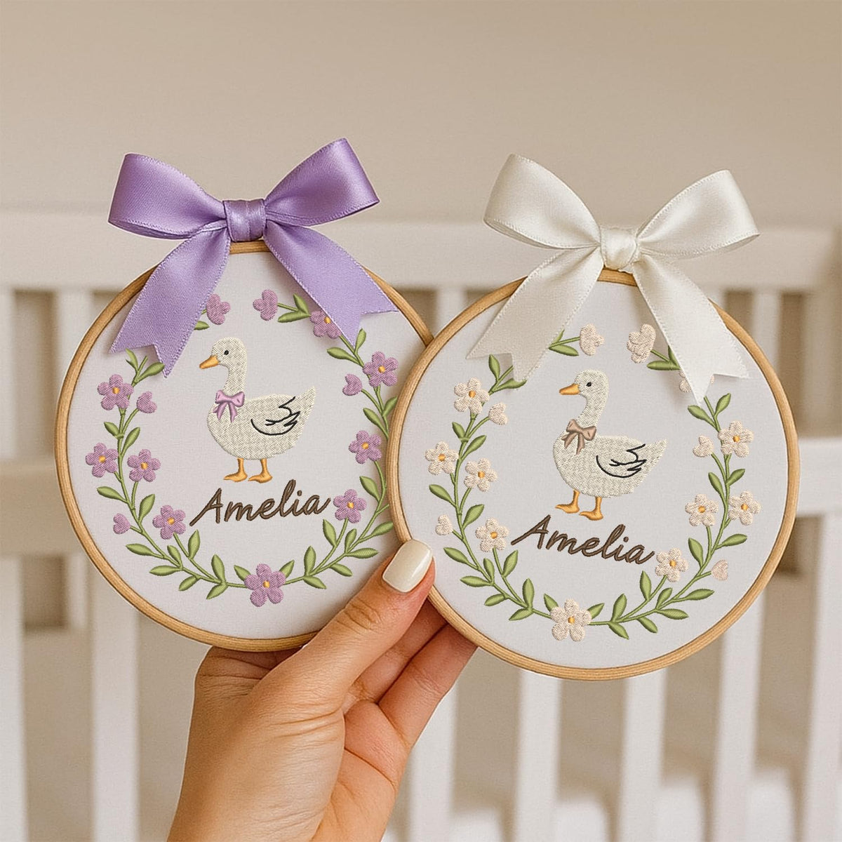 Personalized Embroidered Baby Name Hoop — 6 — image 3