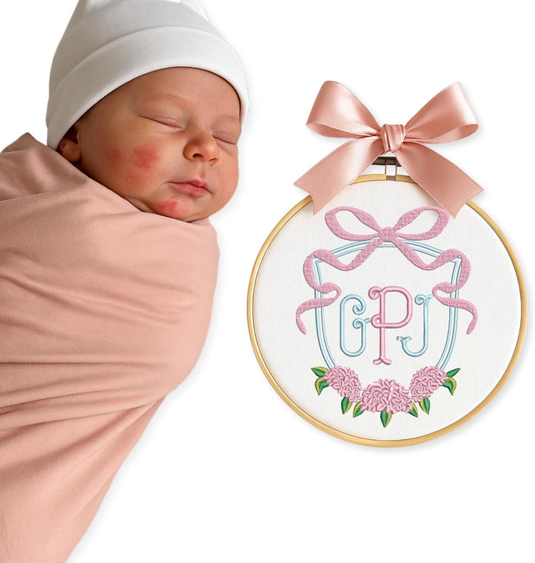 Personalized Embroidered Baby Name Hoop — 9