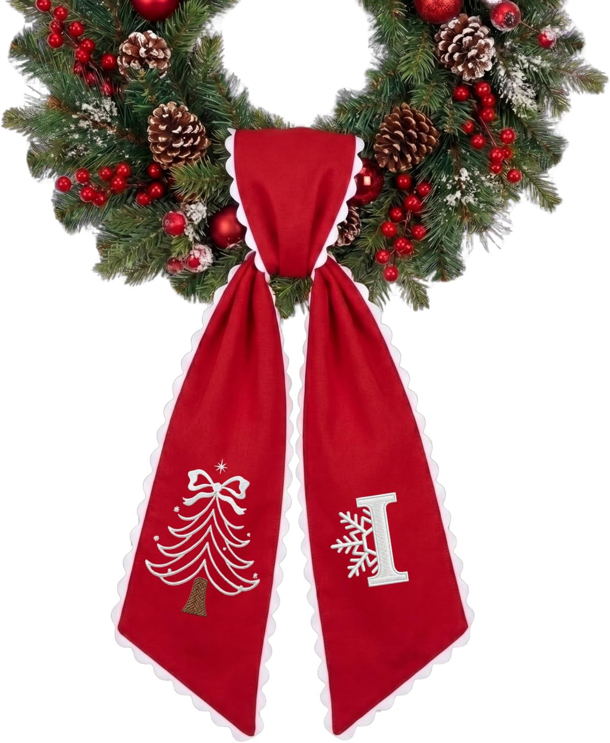 Christmas Personalized Wreath Sash