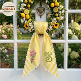 Monogram Personalized Wreath Sash — 8 - Pink Tulip — image 3