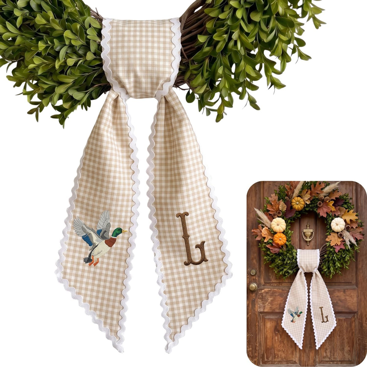 Christmas Personalized Wreath Sash — 27