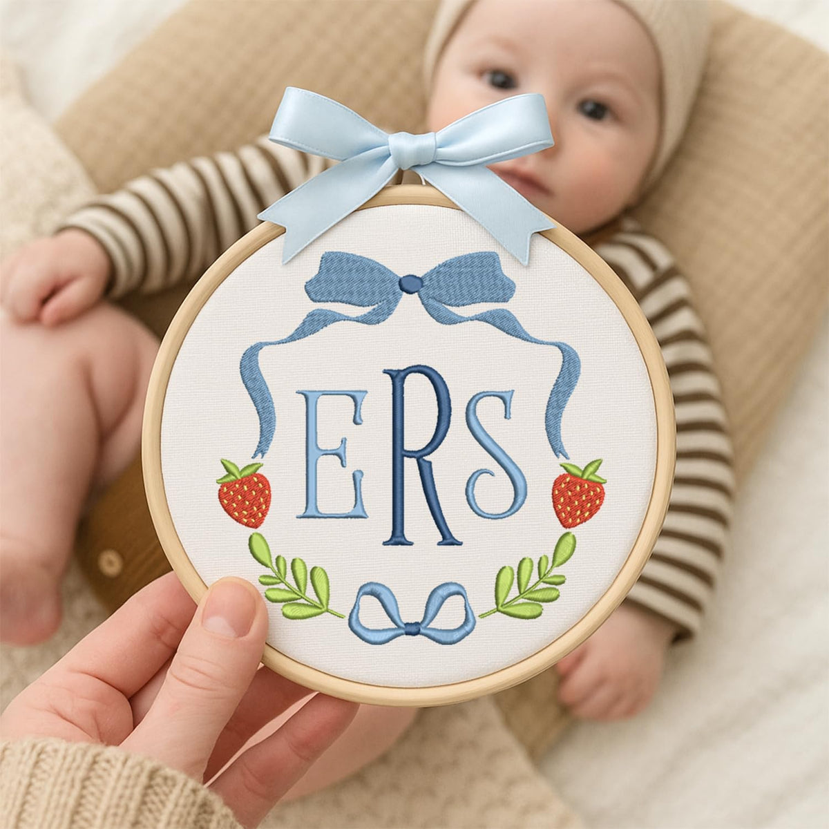 Personalized Embroidered Baby Name Hoop — 1 — image 5