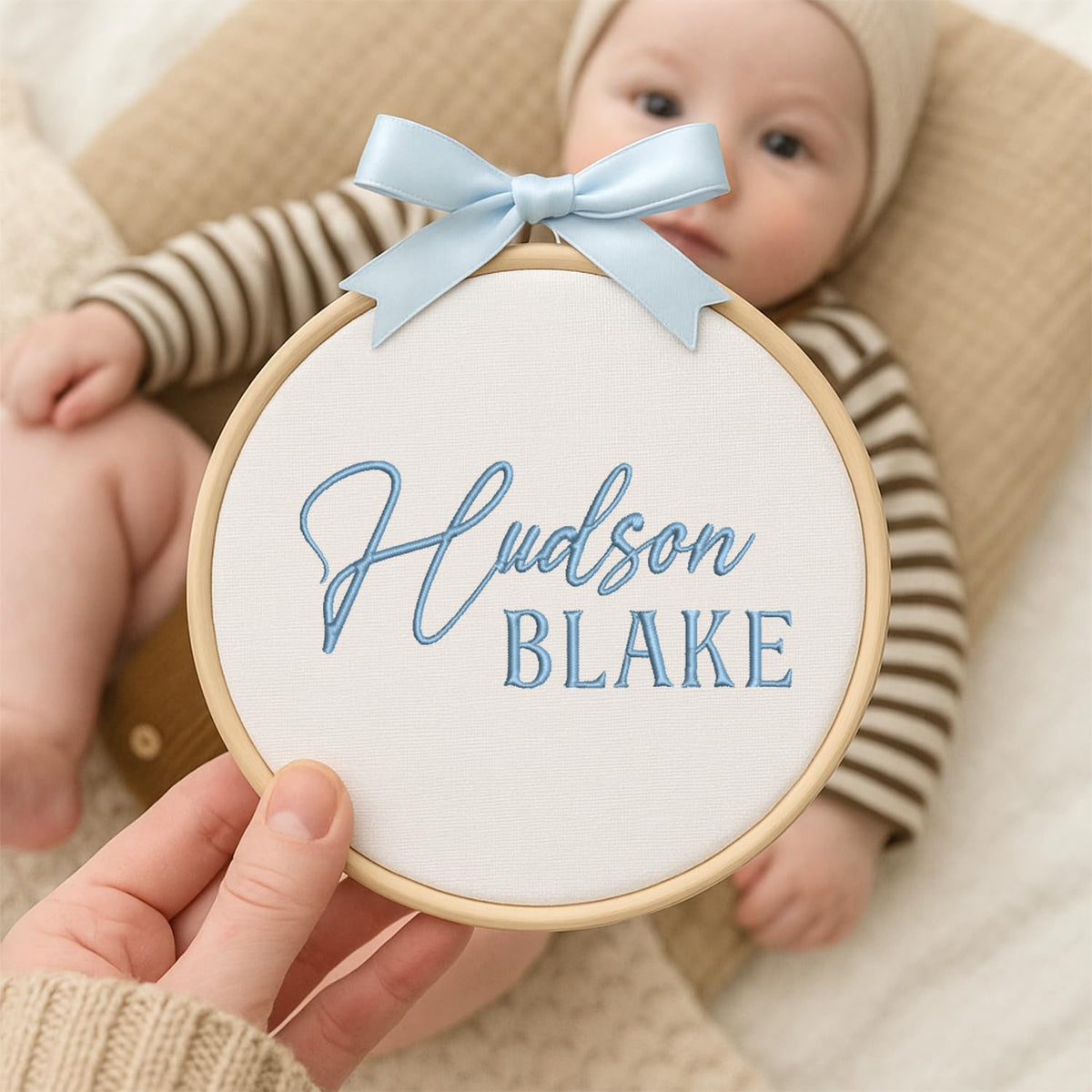 Personalized Embroidered Baby Name Hoop — 15 — image 4