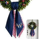 Patriotic Personalized Wreath Sash — 3 - monogram USA flag