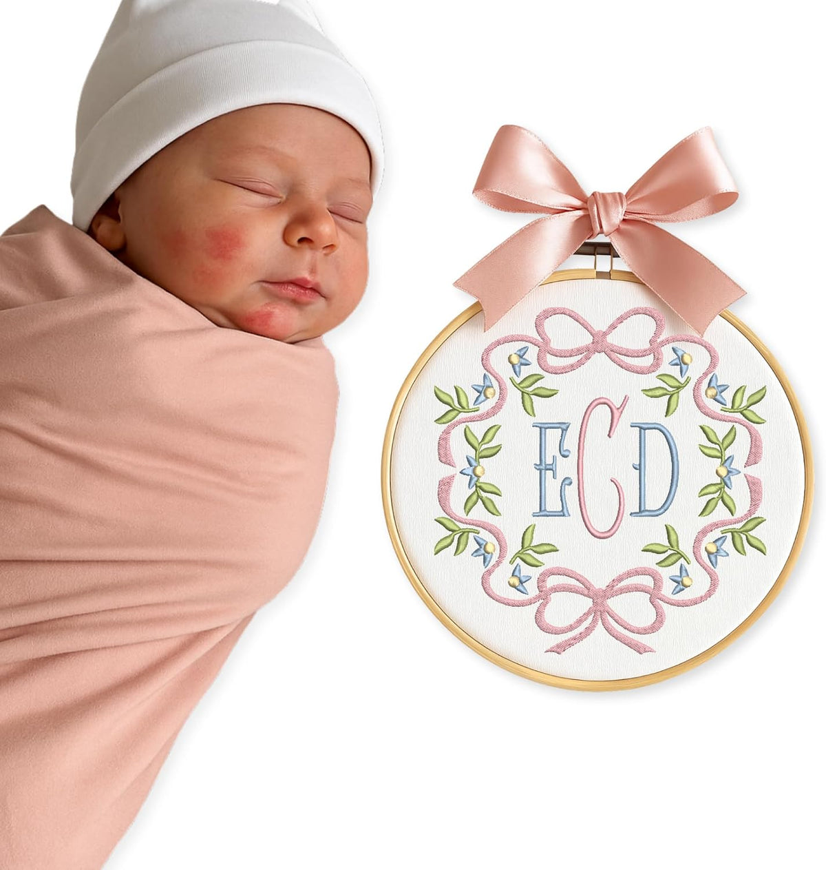 Personalized Embroidered Baby Name Hoop — 10