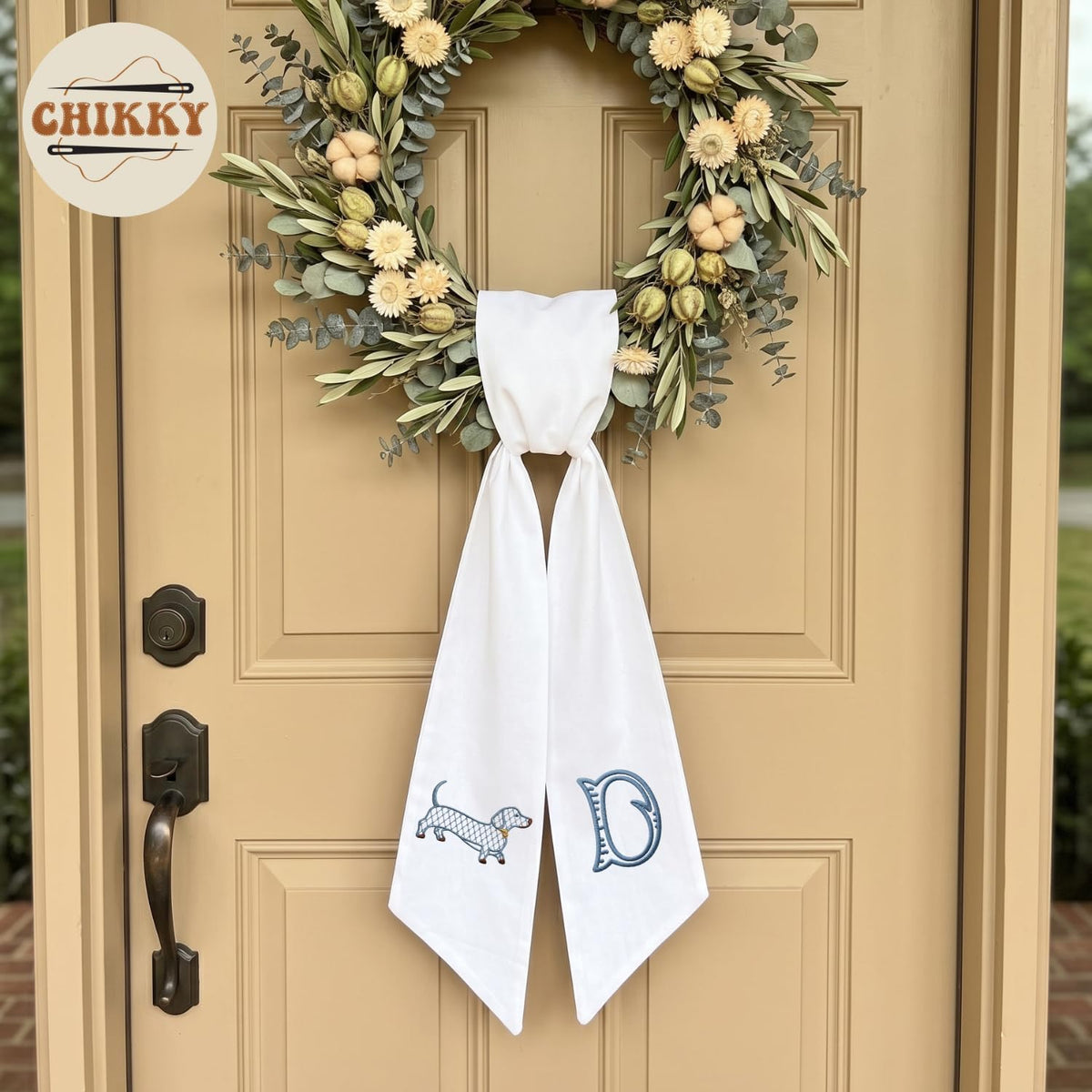 Christmas Personalized Wreath Sash — image 3