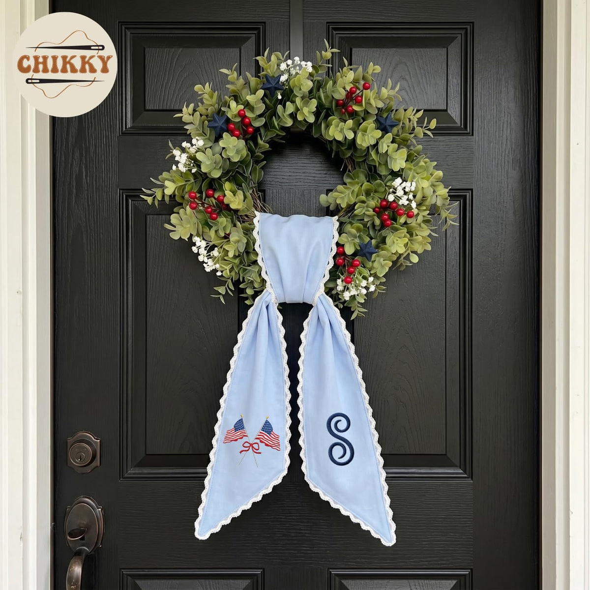 Patriotic Personalized Wreath Sash — 2 - USA Flag — image 3