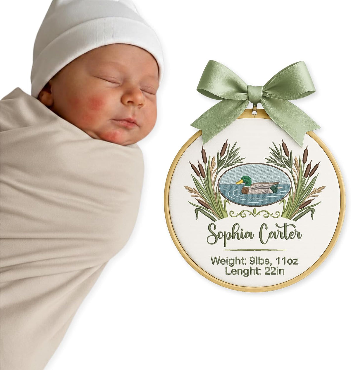 Personalized Embroidered Baby Name Hoop — 17