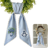 Monogram Personalized Wreath Sash — 12 - Hydrangea Monogram