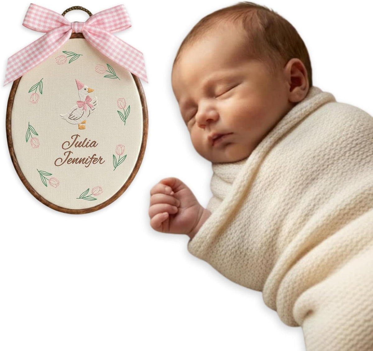 Personalized Embroidered Baby Name Hoop — 12