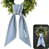 Monogram Personalized Wreath Sash — 4 - Initial Name