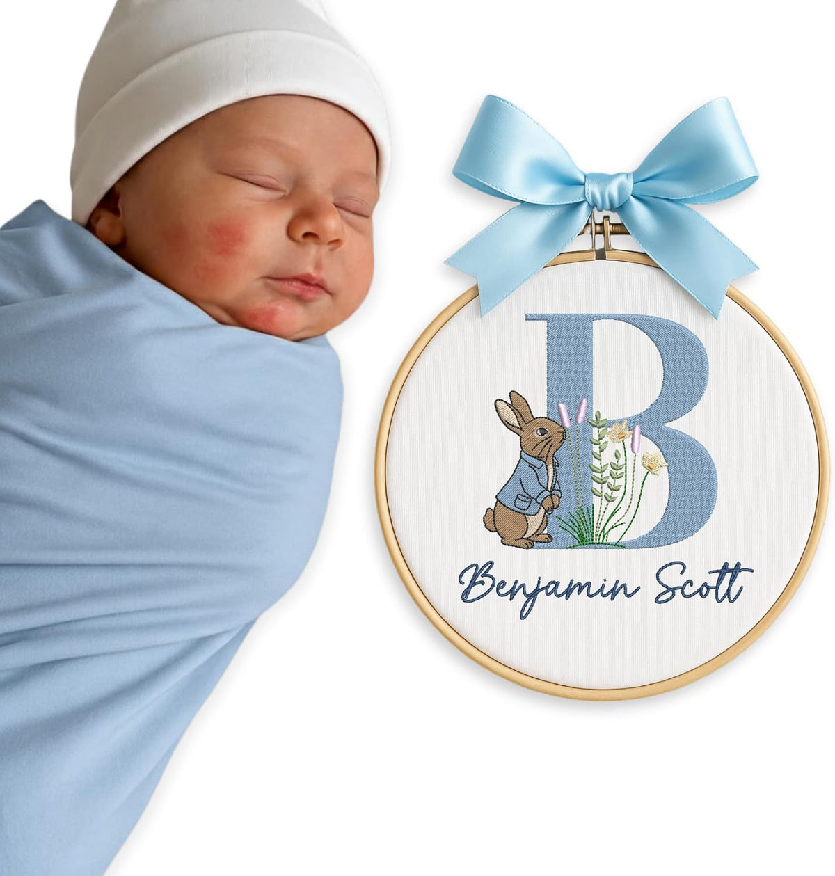 Personalized Embroidered Baby Name Hoop — 6