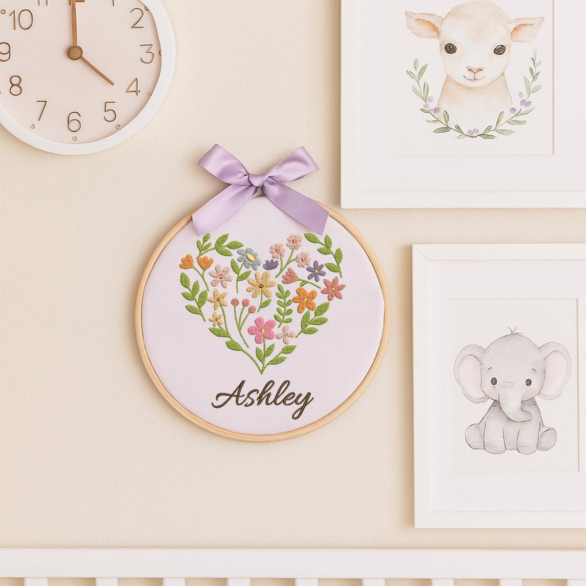 Personalized Embroidered Baby Name Hoop — 5 — image 7