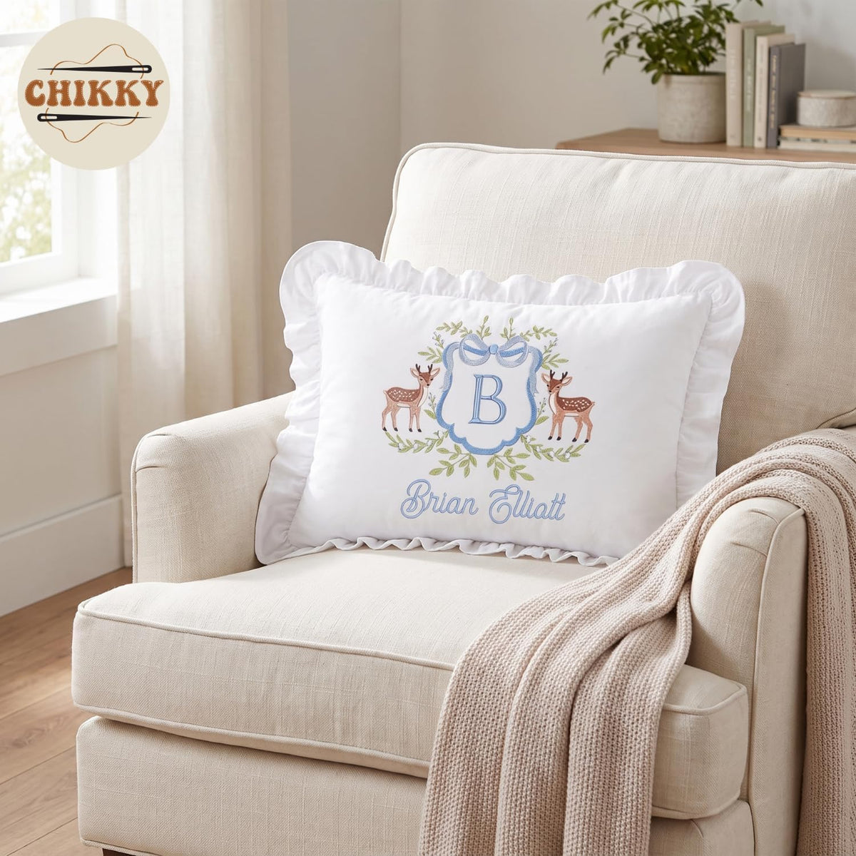 Personalized Embroidered Pillow Cover — 22 — image 5
