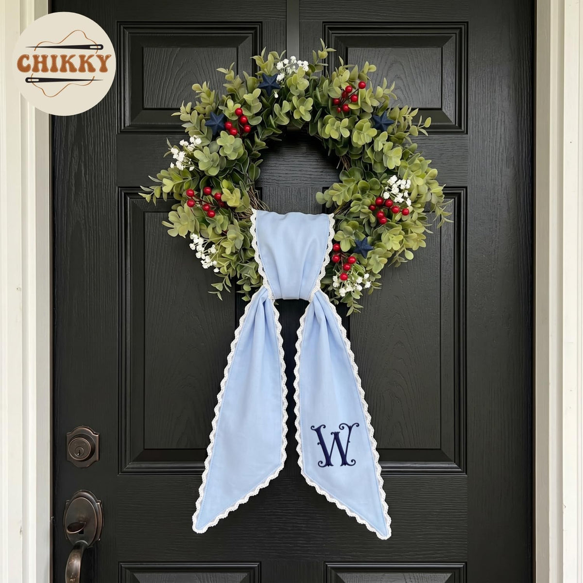 Monogram Personalized Wreath Sash — 4 - Initial Name — image 3