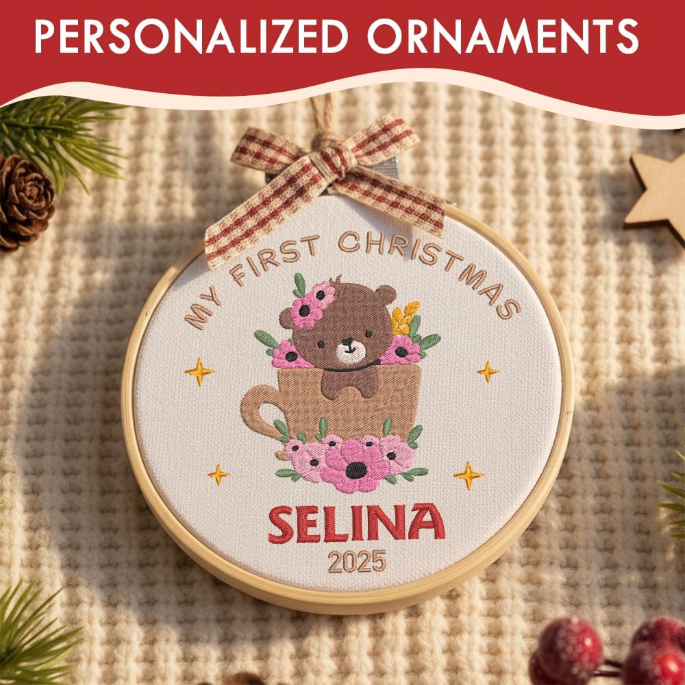 Personalized Baby's First Christmas Ornament — 5 — image 8