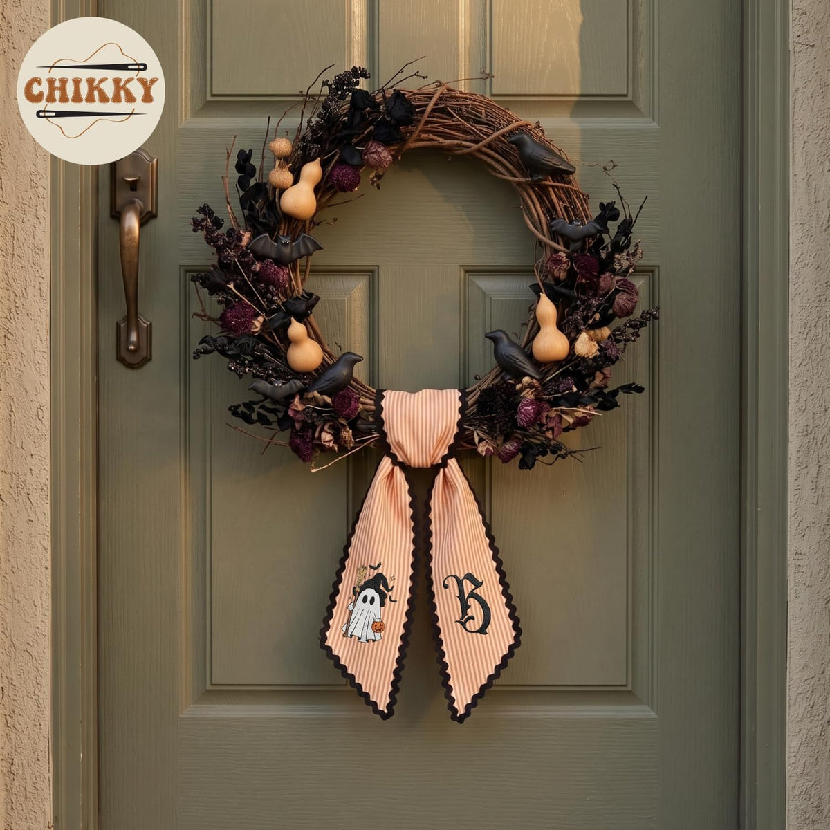 Halloween Personalized Wreath Sash — 28 — image 5