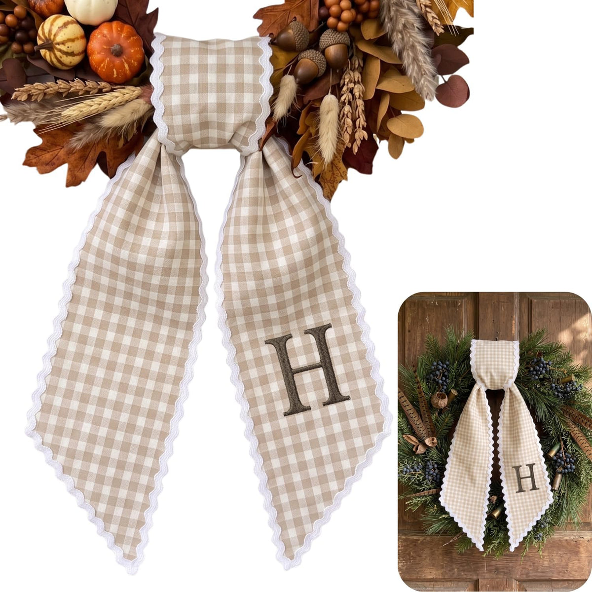 Autumn Personalized Wreath Sash