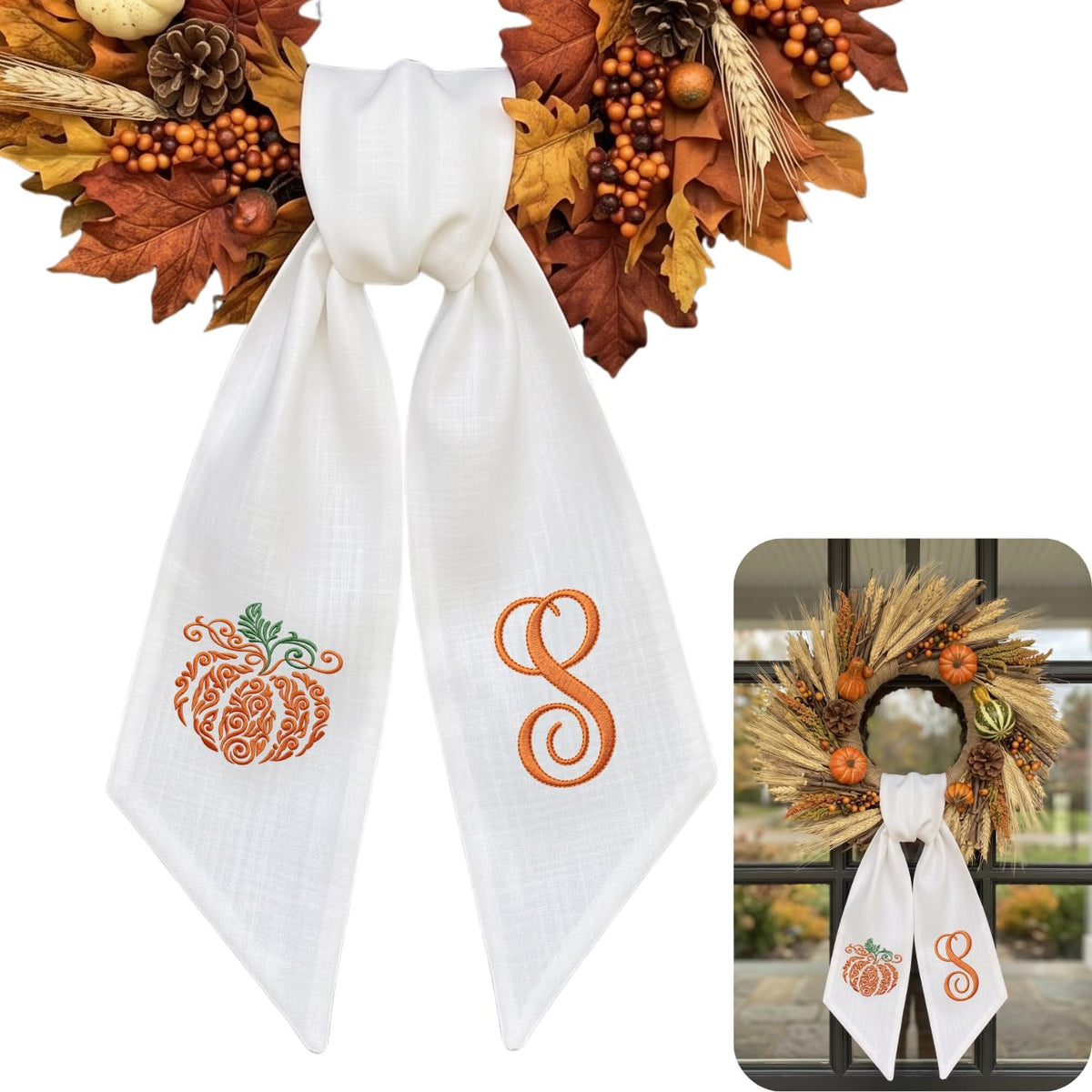 Christmas Personalized Wreath Sash — 20