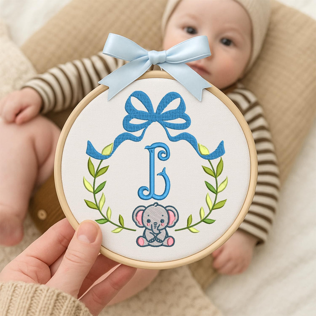 Personalized Embroidered Baby Name Hoop — 3 — image 5