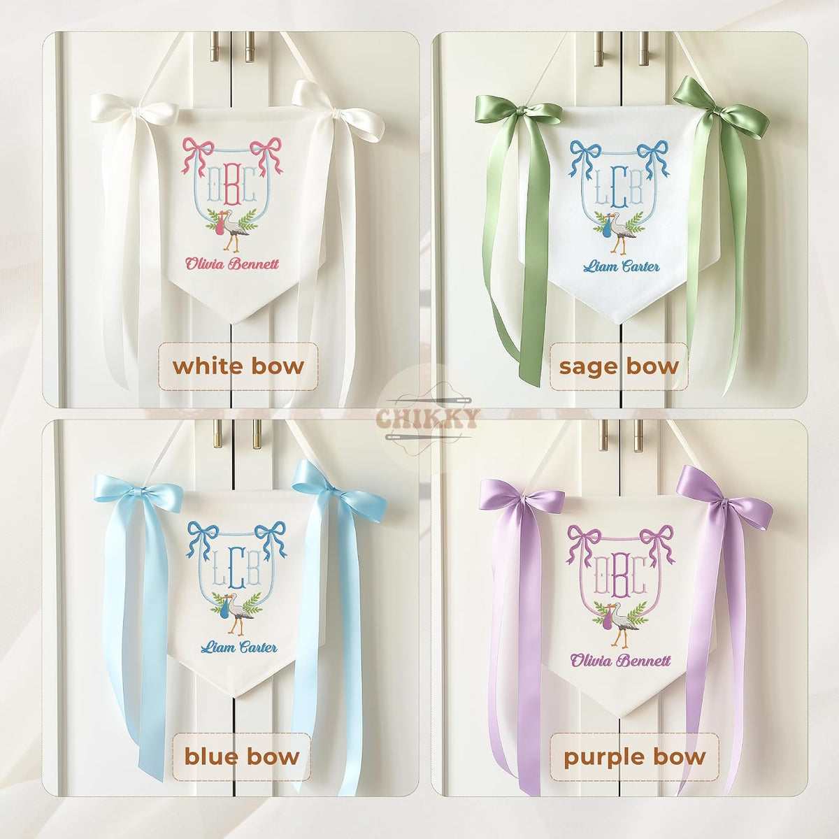 Personalized Embroidered Baby Name Banner — 5 — image 6