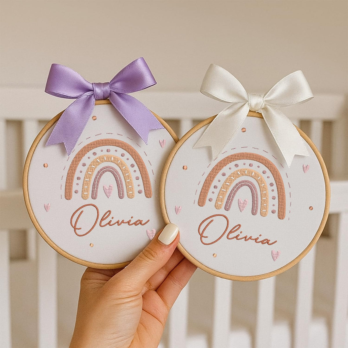 Personalized Embroidered Baby Name Hoop — 7 — image 3