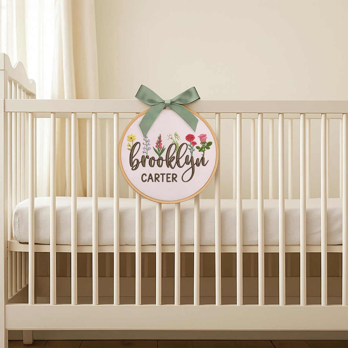Personalized Embroidered Baby Name Hoop — 12 — image 6