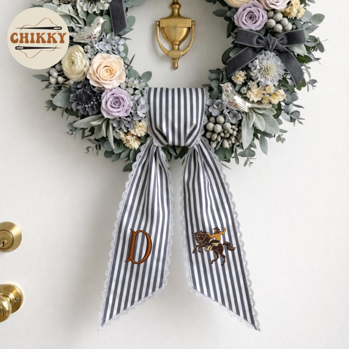 Monogram Personalized Wreath Sash — 11 - Cowboy — image 3