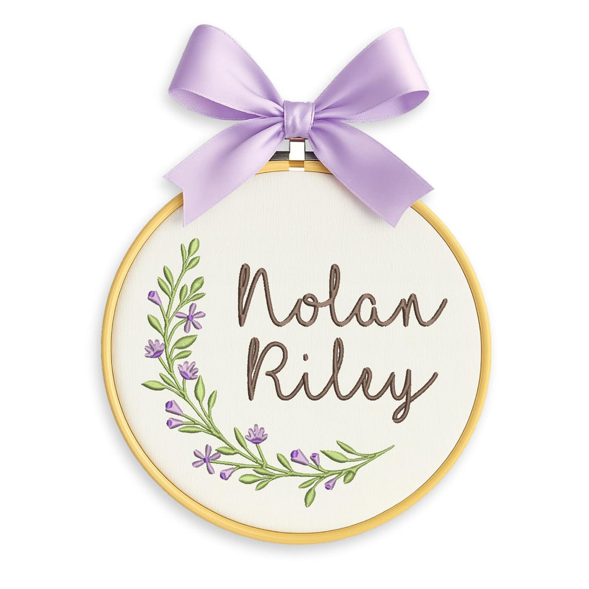 Personalized Embroidered Baby Name Hoop — 12