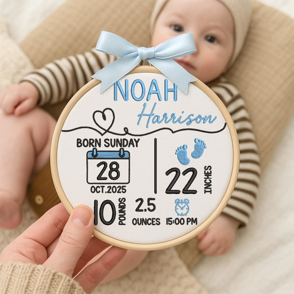 Personalized Embroidered Baby Name Hoop — 5 — image 5