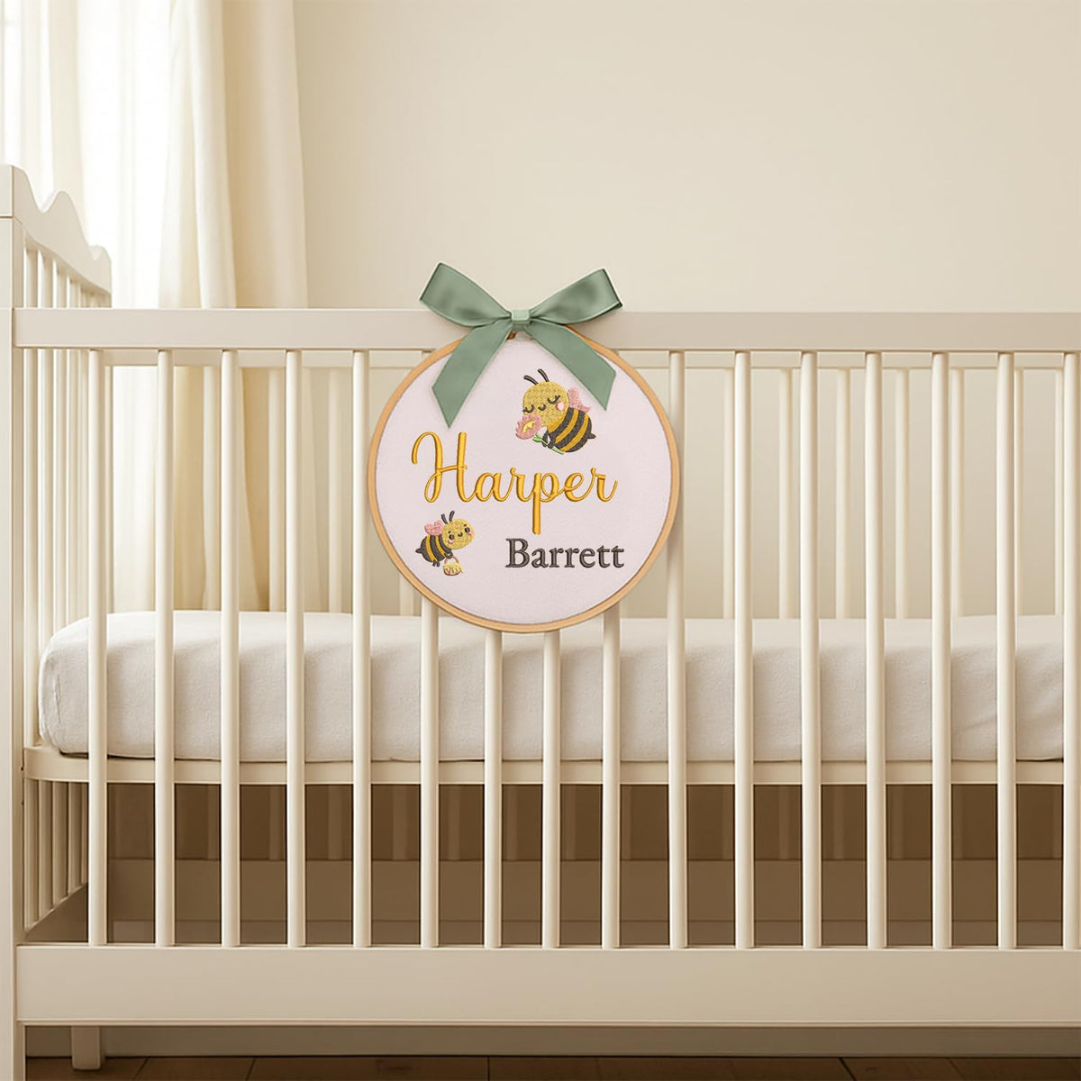 Personalized Embroidered Baby Name Hoop — 14 — image 6