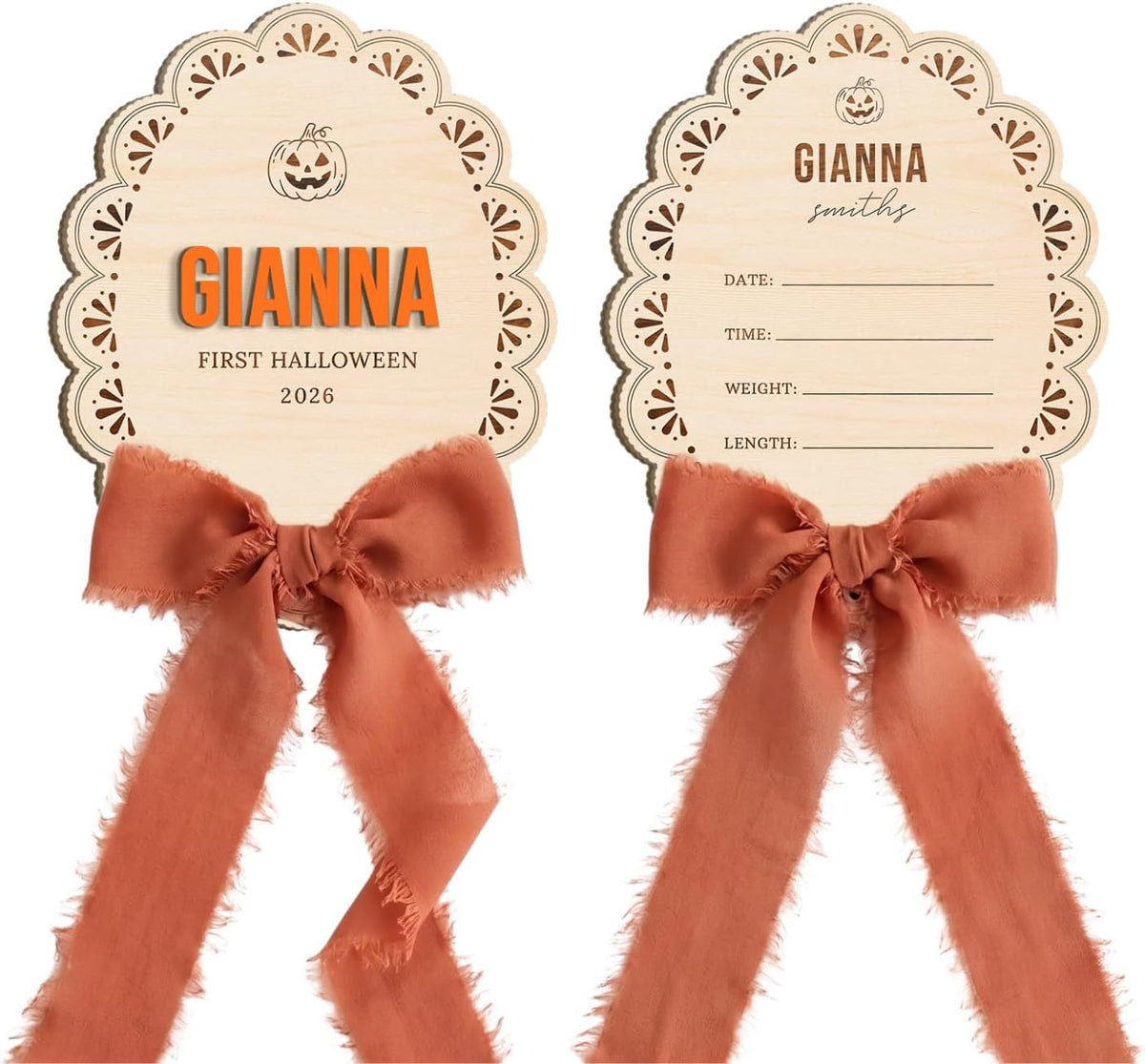 Personalized Wooden Birth Announcement Sign
