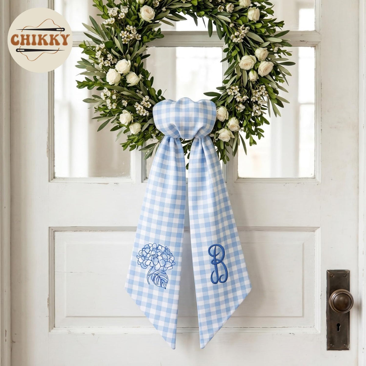 Christmas Personalized Wreath Sash — image 3