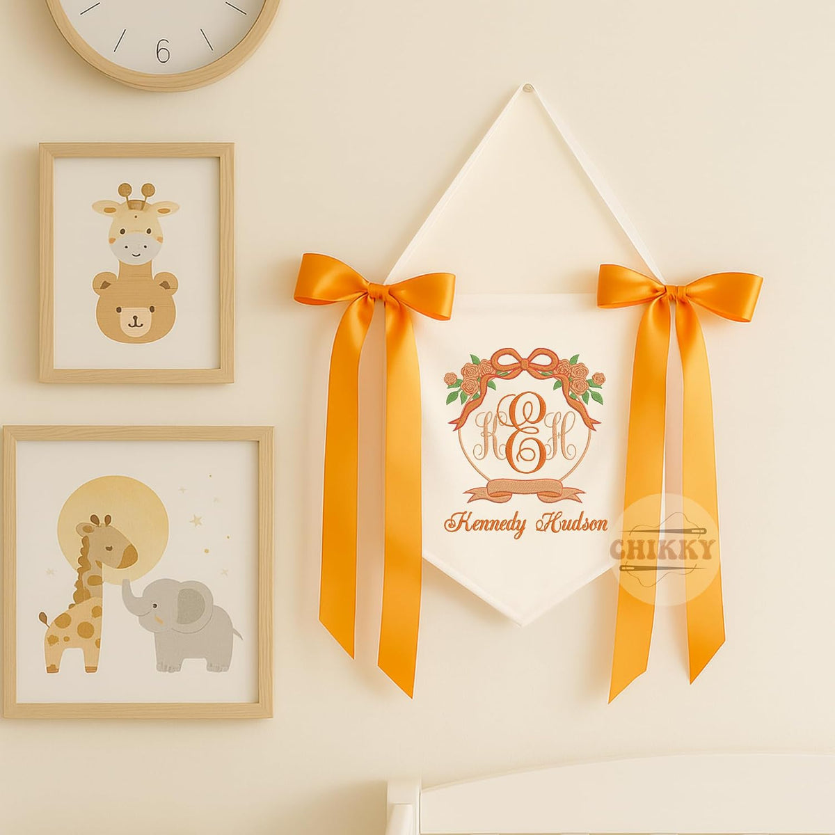 Personalized Embroidered Baby Name Banner — 3 — image 4