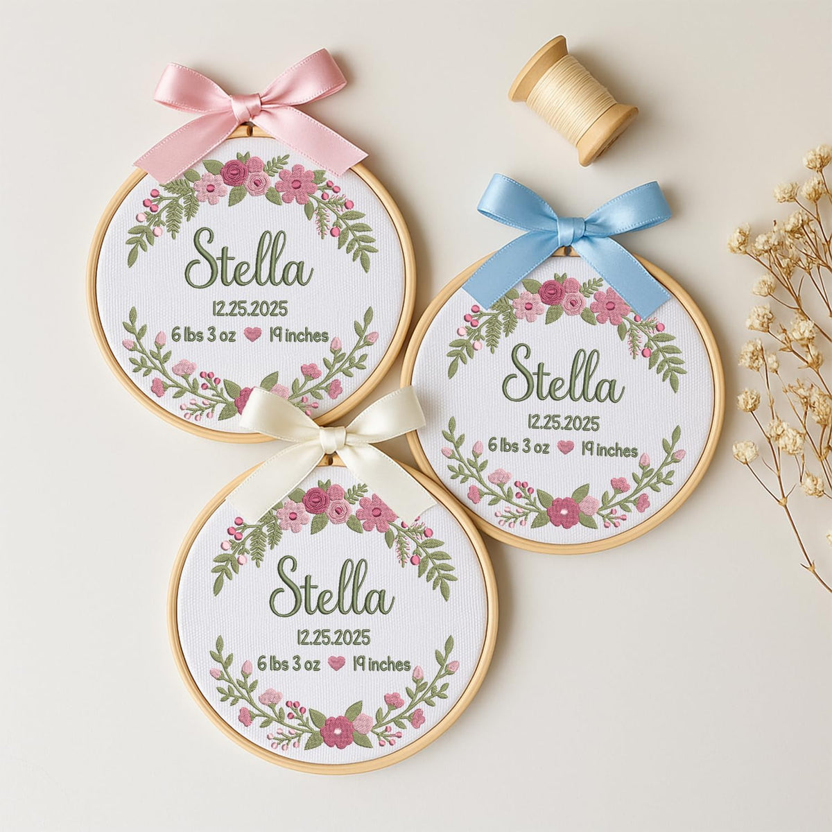Personalized Embroidered Baby Name Hoop — 6 — image 2
