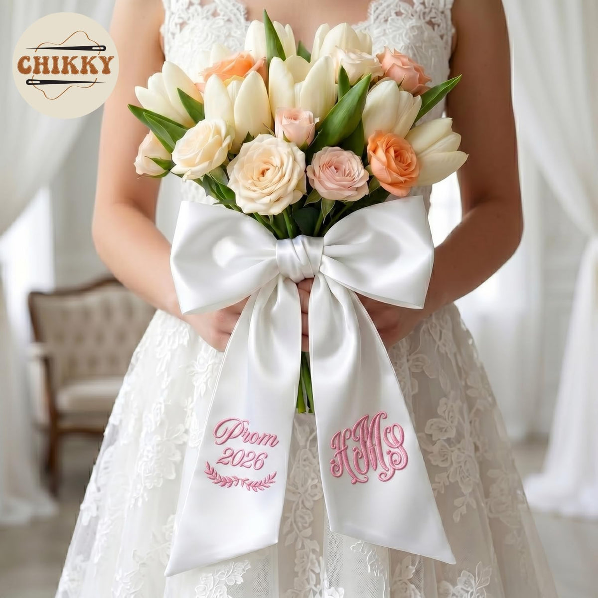 Personalized Embroidered Bouquet Sash — 12 - Prom 2026 — image 2