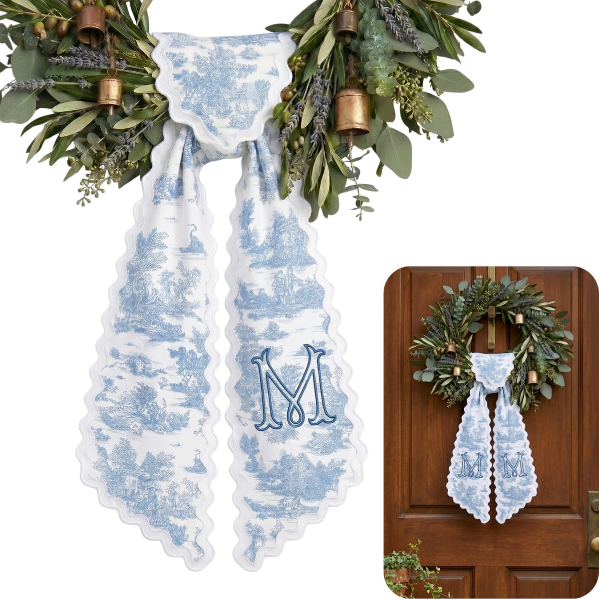 Christmas Personalized Wreath Sash