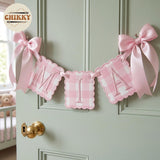 Personalized Embroidered Baby Name Banner — 1 - Pink — image 5
