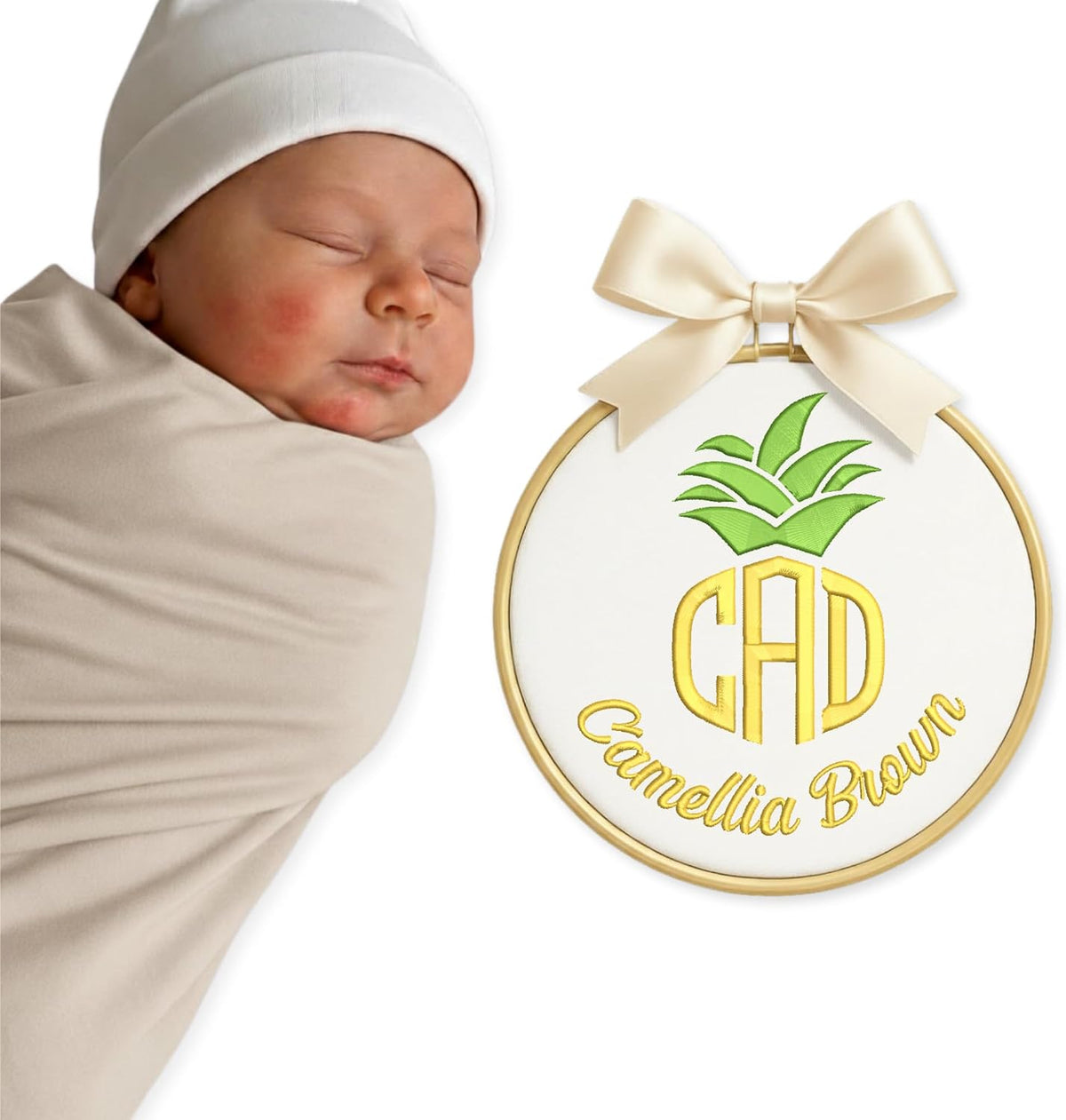 Personalized Embroidered Baby Name Hoop — 2