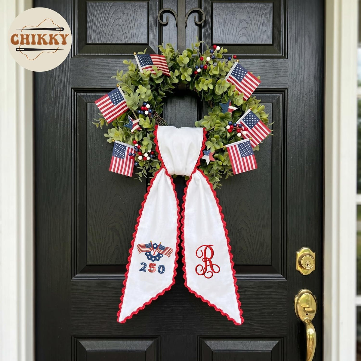 Patriotic Personalized Wreath Sash — 7-250 4th of July — image 6