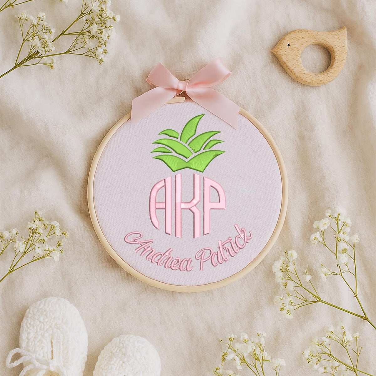 Personalized Embroidered Baby Name Hoop — 2 — image 8
