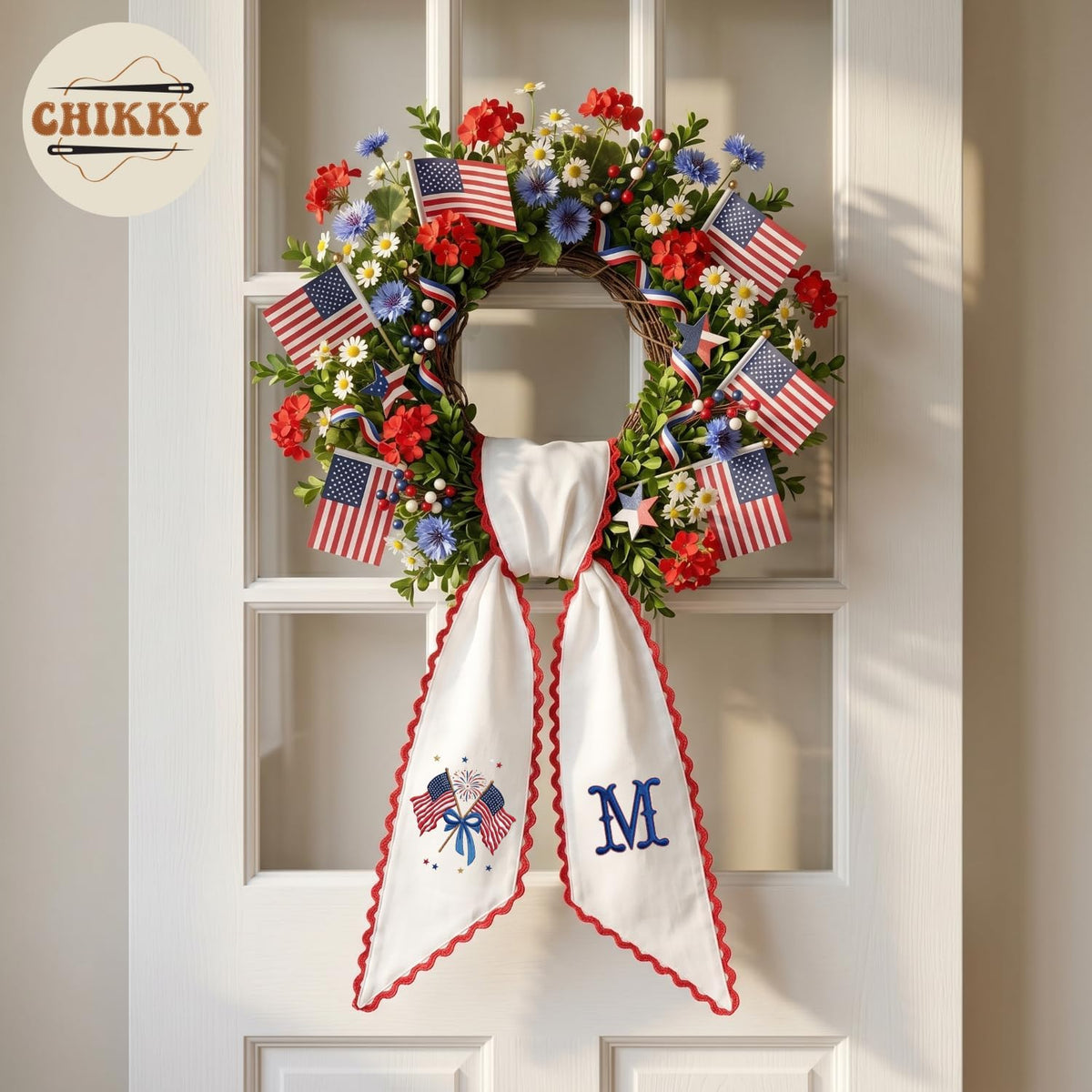 Monogram Personalized Wreath Sash — 10 - Monogram — image 5