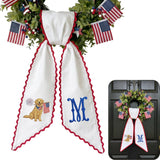 Patriotic Personalized Wreath Sash — 11 - USA golden retriever